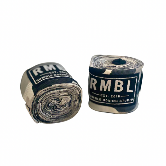 RUMBLE Hand Wraps- Traditional - Black Camo